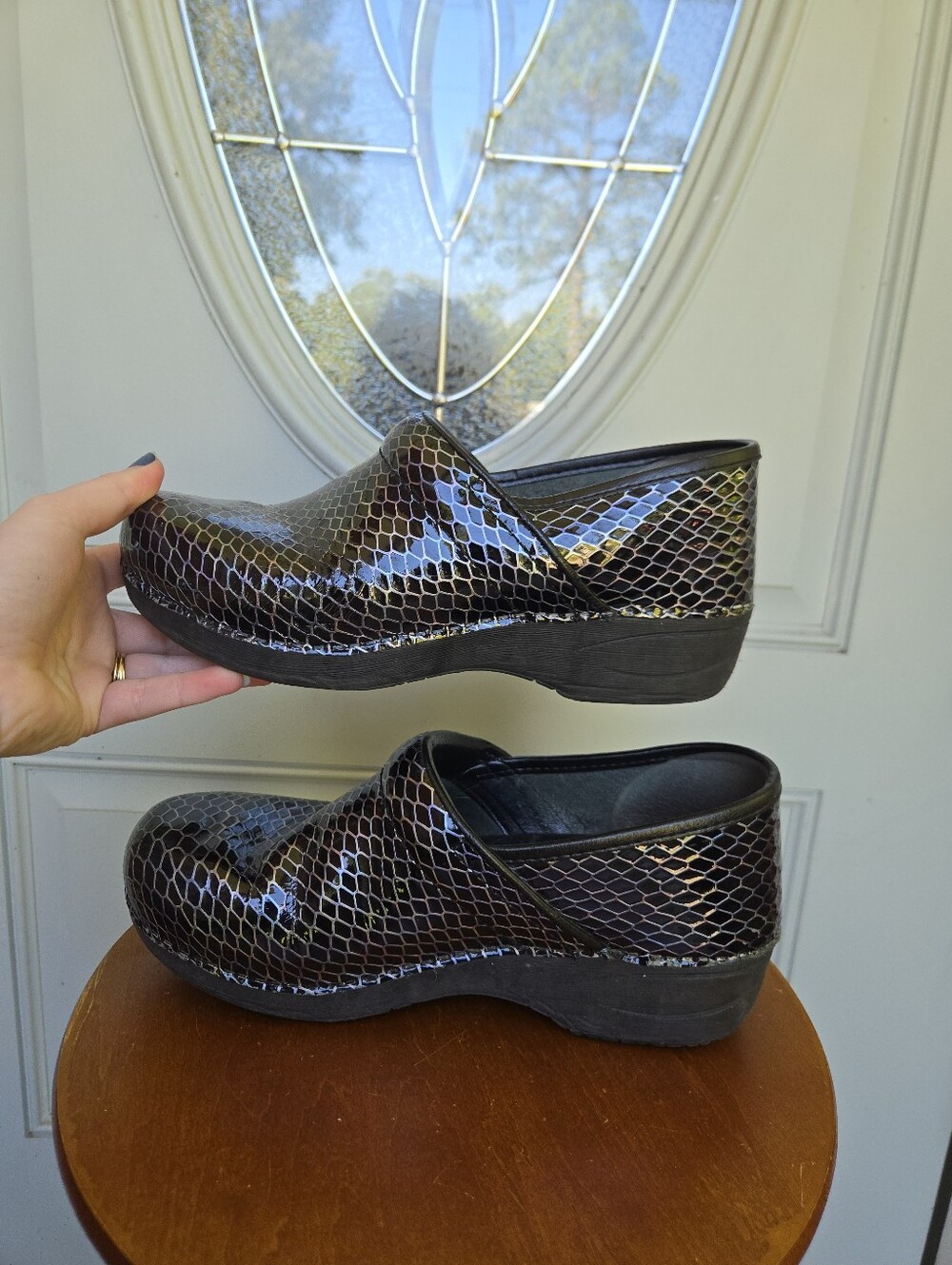 Dansko XP 2.0 Black Anaconda Nursing Clogs - Picture 6 of 7